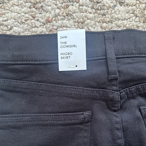 NWT Aritzia Denim Forum Cowgirl Black Micro Skirt - Picture 10 of 14